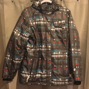 Olive Patterned Ski Coat